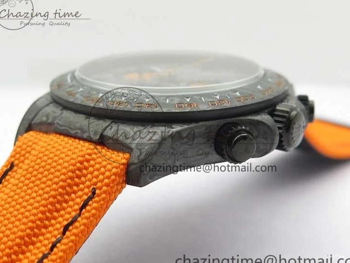 MiroTime 0122 Daytona DIW Carbon Noob 1:1 Best Edition Black Orange Dial on Orange Nylon Strap SA TopPick 2586